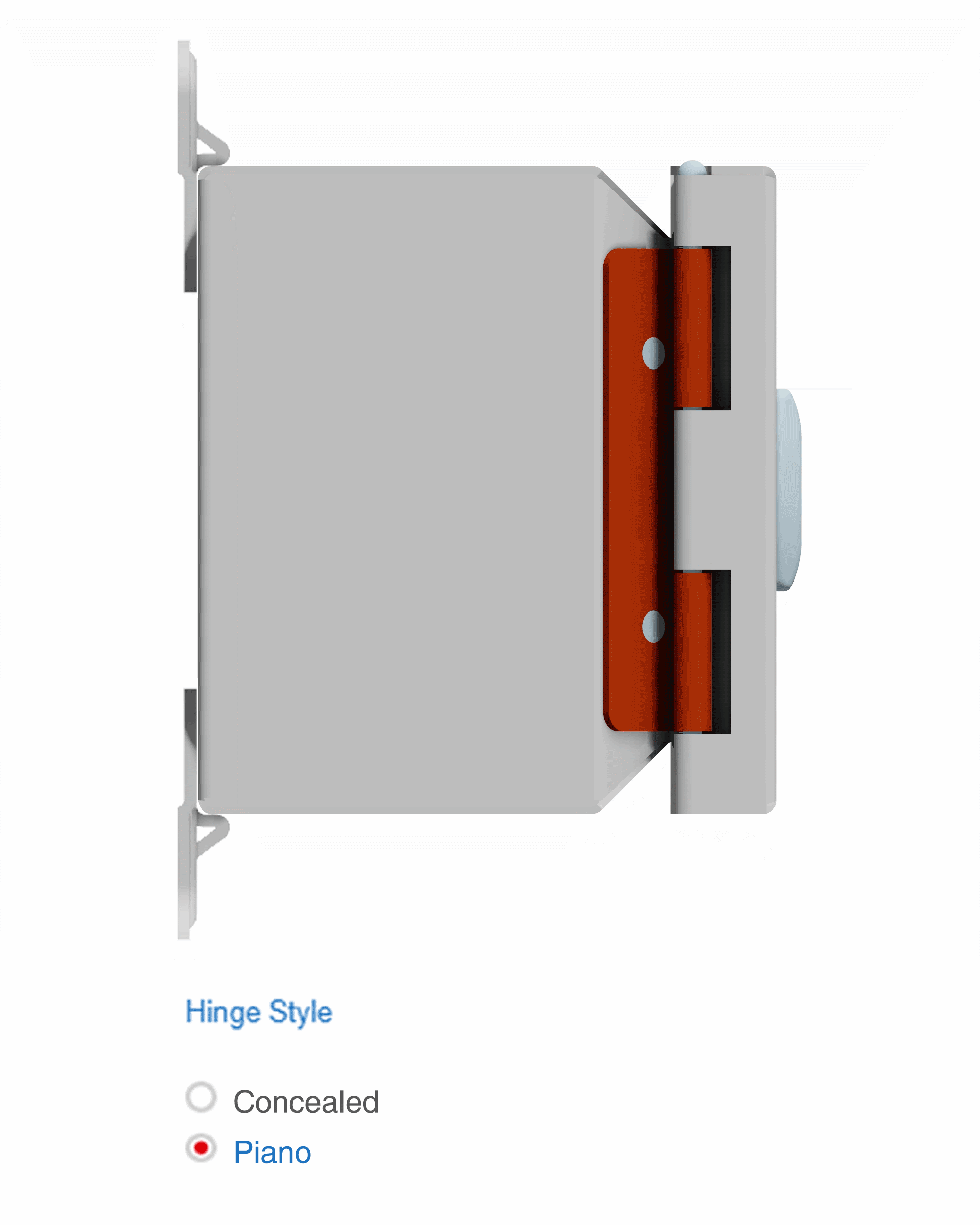 5412 ESMCH Add Piano Hinges Option EXM manufacturing
