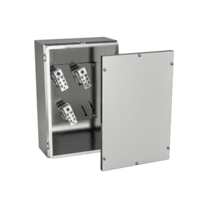 Type 4X, 12 | Stainless Steel Splitter box, 3 or 4 wires, with cover secured by screws