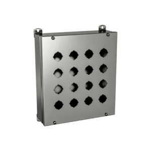 Type 4X, 12 | Stainless steel enclosure for standard pushbuttons with cover secured by screws, protection against corrosion