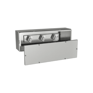 Type 4X, 12 | Stainless Steel Splitter trough, 3 to 4 wires, with cover secured by screws