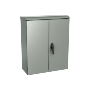 Type 3R | Double door enclosure with slopped top and 3 point lock mechanism with padlockable L handle