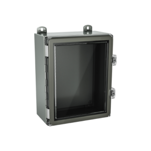 Type 4, 12 | Single door JIC enclosure with external locks and clear cover