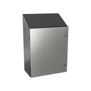 Type 4X, 12 | Stainless steel single door console with sloped top