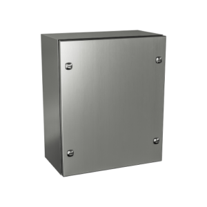 Type 4X, 12 | Single door stainless steel enclosure with cover secured by 1/4 turn locks
