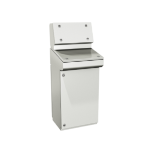 Type 12, 13 | Single door monobloc console with dual access, assembled with turret