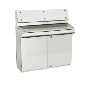 Type 12, 13 | Double door monobloc console with dual access, assembled with turret