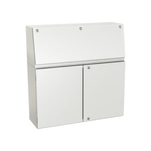 Type 12, 13 | Double door modular console with frontal access, assembled with turret