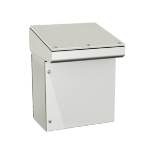 Type 12, 13 | Single door modular console with dual access, assembled with writing desk