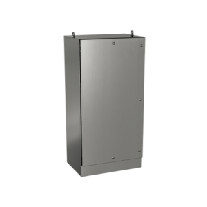 Type 4X | Stainless steel single door cabinet with adjustable interior panel and 1/4 turn locks