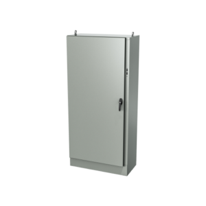 Type 12, 13 | Single door freestanding cabinet for safety disconnect mounted on right flange
