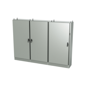 Type 12, 13 | 3 door freestanding cabinet for safety disconnect mounted on right flange