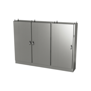 Type 12, 13 | Stainless steel multi-door freestanding cabinet for safety disconnect mounted on right flange
