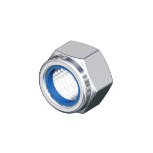 Steel Hex Nuts for Machine Screws with Nylon Lock (Pack of 100)